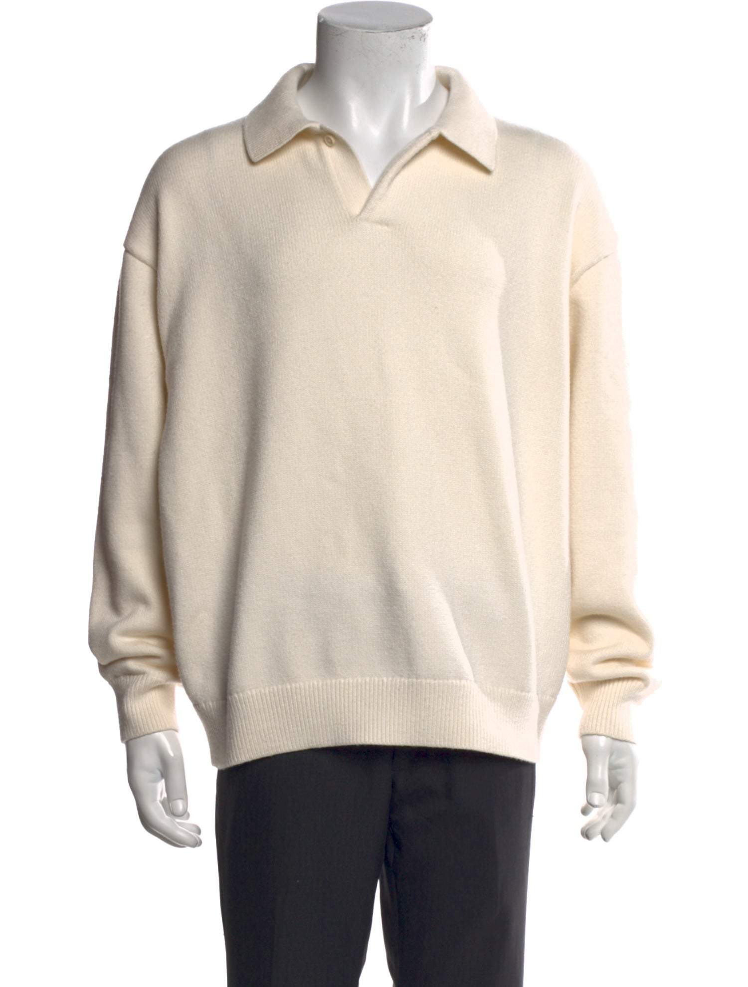 Essentials - Fear of God V-Neck Long Sleeve Polo Sweater