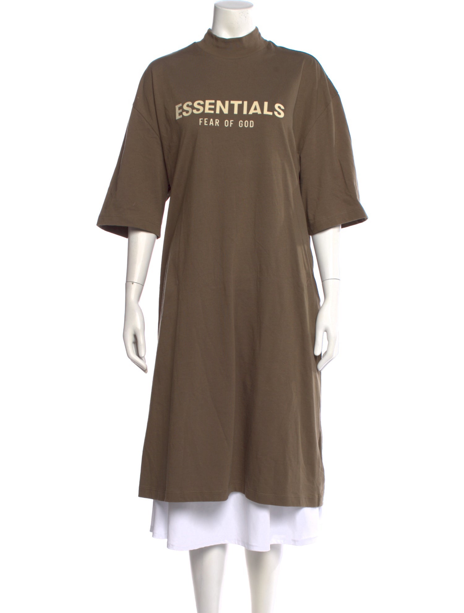 Essentials - Fear of God Graphic Print Mock Neck T-Shirt
