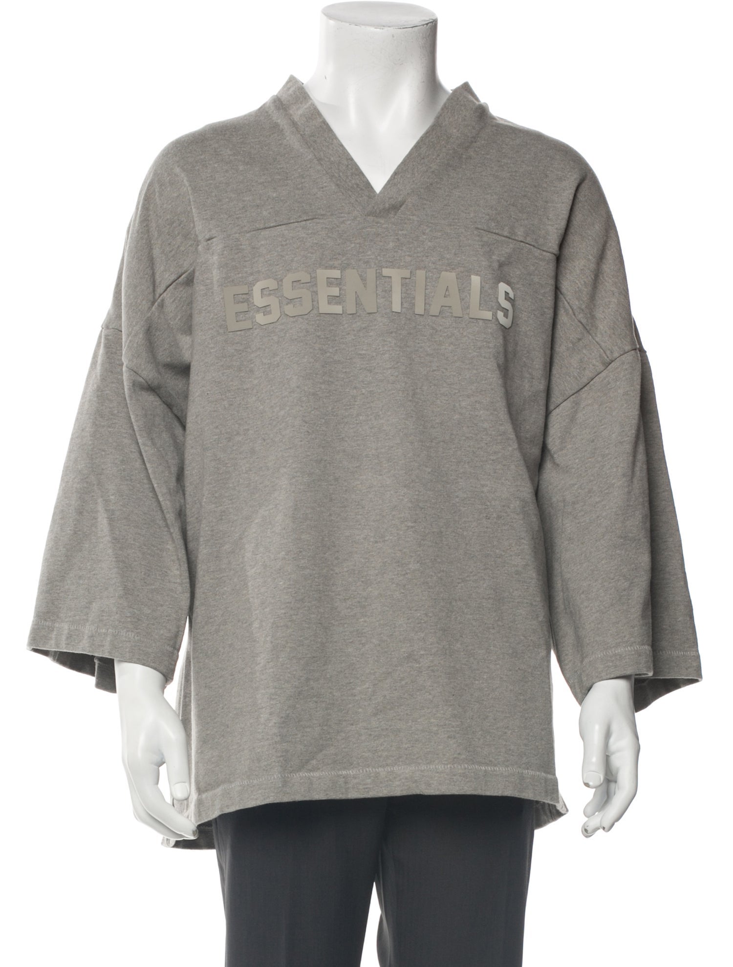 Essentials - Fear of God Graphic Print V-Neck Henley