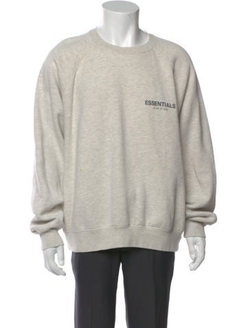 Pre-owned Essentials Signature Logo Graphic Print Sweatshirt In Gray