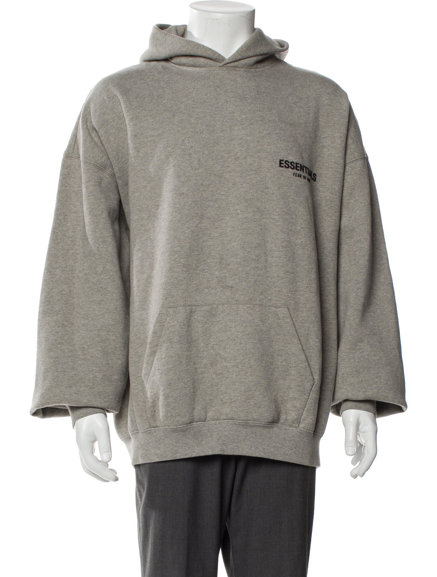 Essentials - Fear of God Graphic Print V-Neck Hoodie