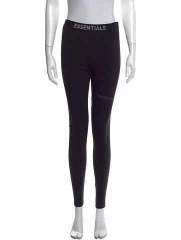 Pre-owned Essentials Nylon Skinny Leg Pants In Black