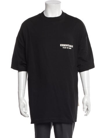 Pre-owned Essentials Graphic Print Crew Neck T-shirt W/ Tags In Black