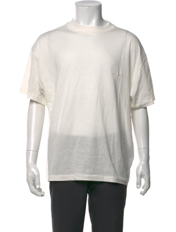 Pre-owned Essentials Mock Neck Short Sleeve T-shirt W/ Tags In Neutrals