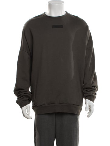 Pre-owned Essentials Crew Neck Long Sleeve Sweatshirt In Green