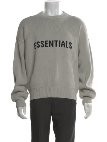 Pre-owned Essentials Crew Neck Long Sleeve Sweatshirt In Neutrals