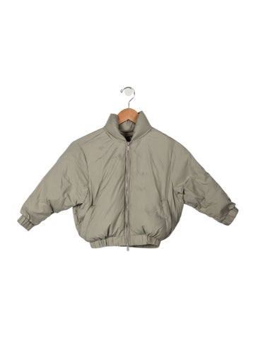 Pre-owned Essentials Babies' Boys Zip Up Puffer Jacket In Green