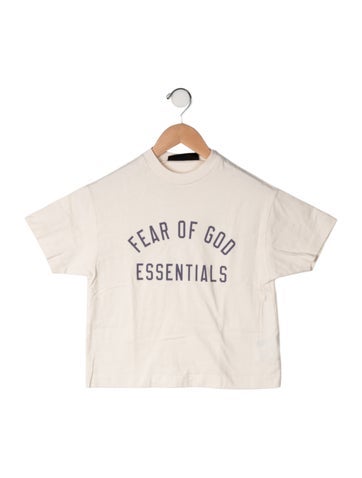 Pre-owned Essentials Kids' Cotton Graphic Print T Shirt In Neutrals