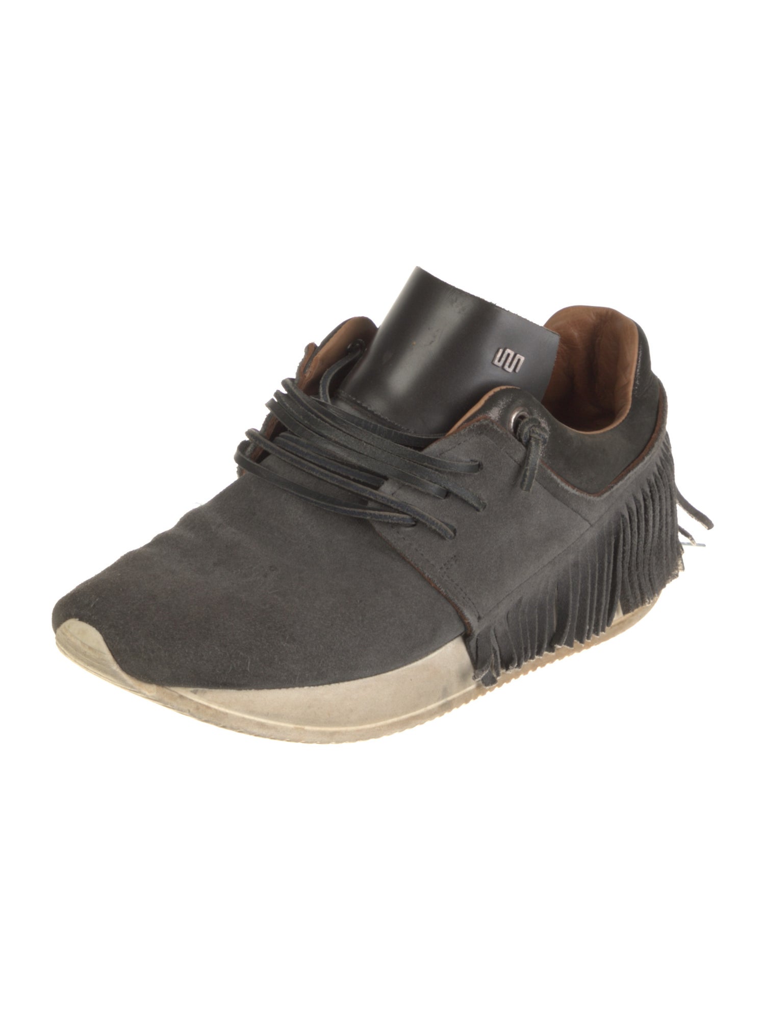 ESSEutESSE Suede Fringe Trim Accent Sneakers