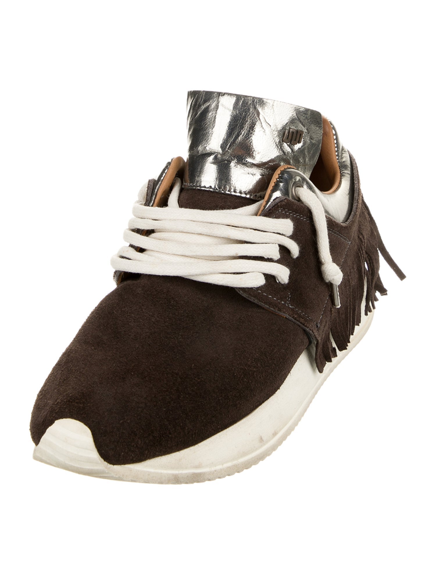 ESSEutESSE Suede Leather Trim Embellishment Athletic Sneakers