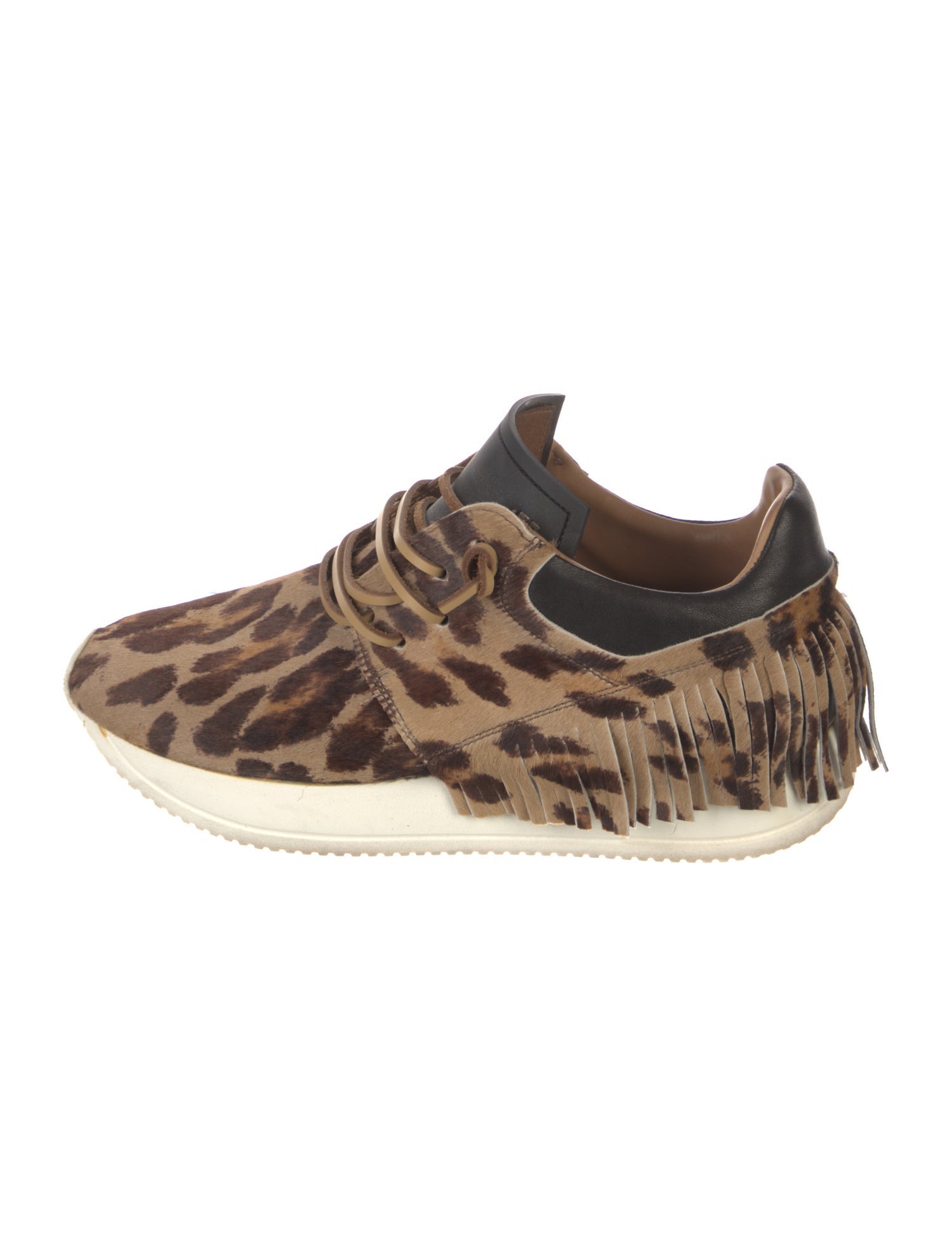 ESSEutESSE Ponyhair Animal Print Sneakers