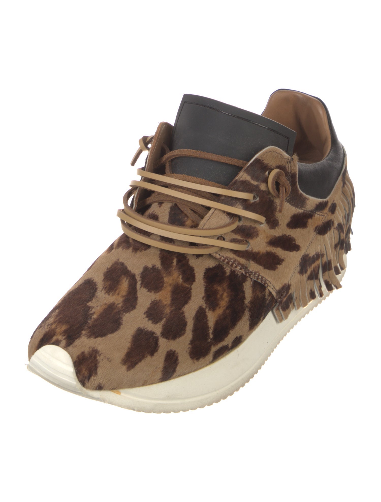 ESSEutESSE Ponyhair Animal Print Sneakers