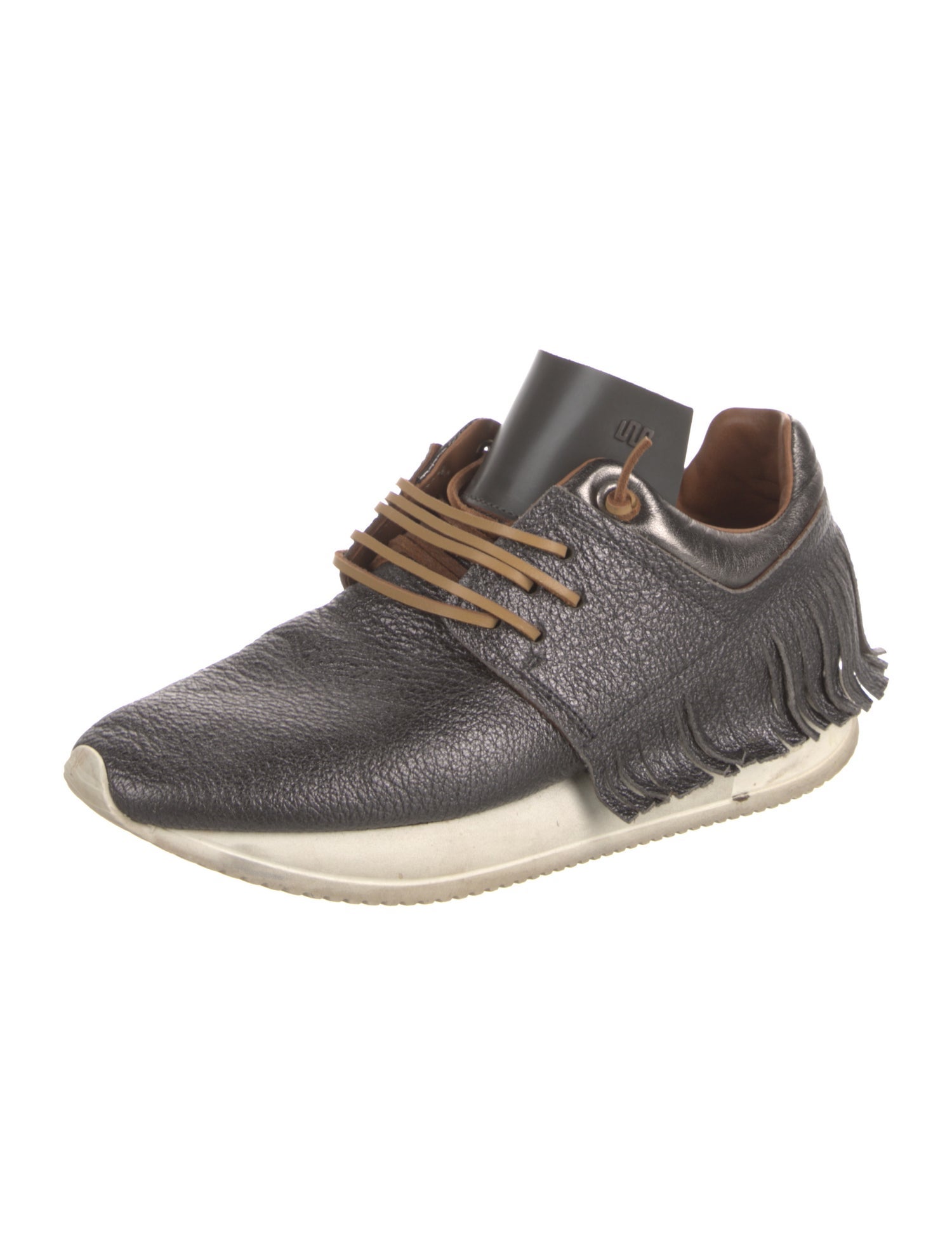 ESSEutESSE Leather Leather Trim Embellishment Sneakers