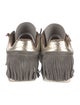 ESSEutESSE Suede Fringe Trim Accent Sneakers