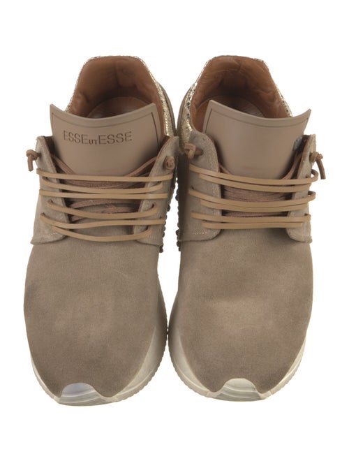 ESSEutESSE Suede Fringe Trim Accent Athletic Sneakers