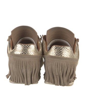 ESSEutESSE Suede Fringe Trim Accent Athletic Sneakers