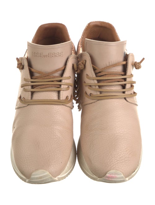 ESSEutESSE Leather Fringe Trim Accent Sneakers