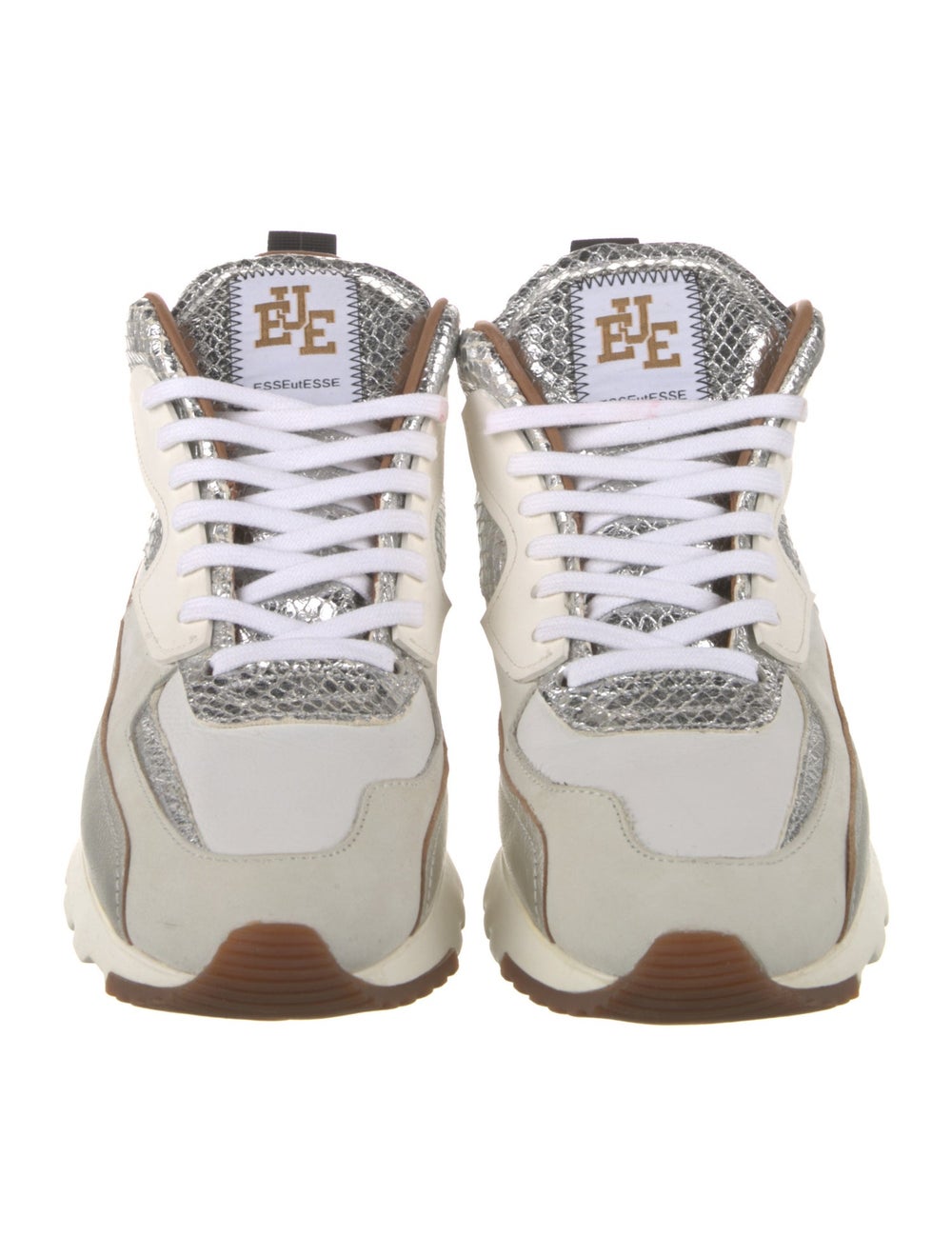 ESSEutESSE Leather Colorblock Pattern Sneakers - image 3