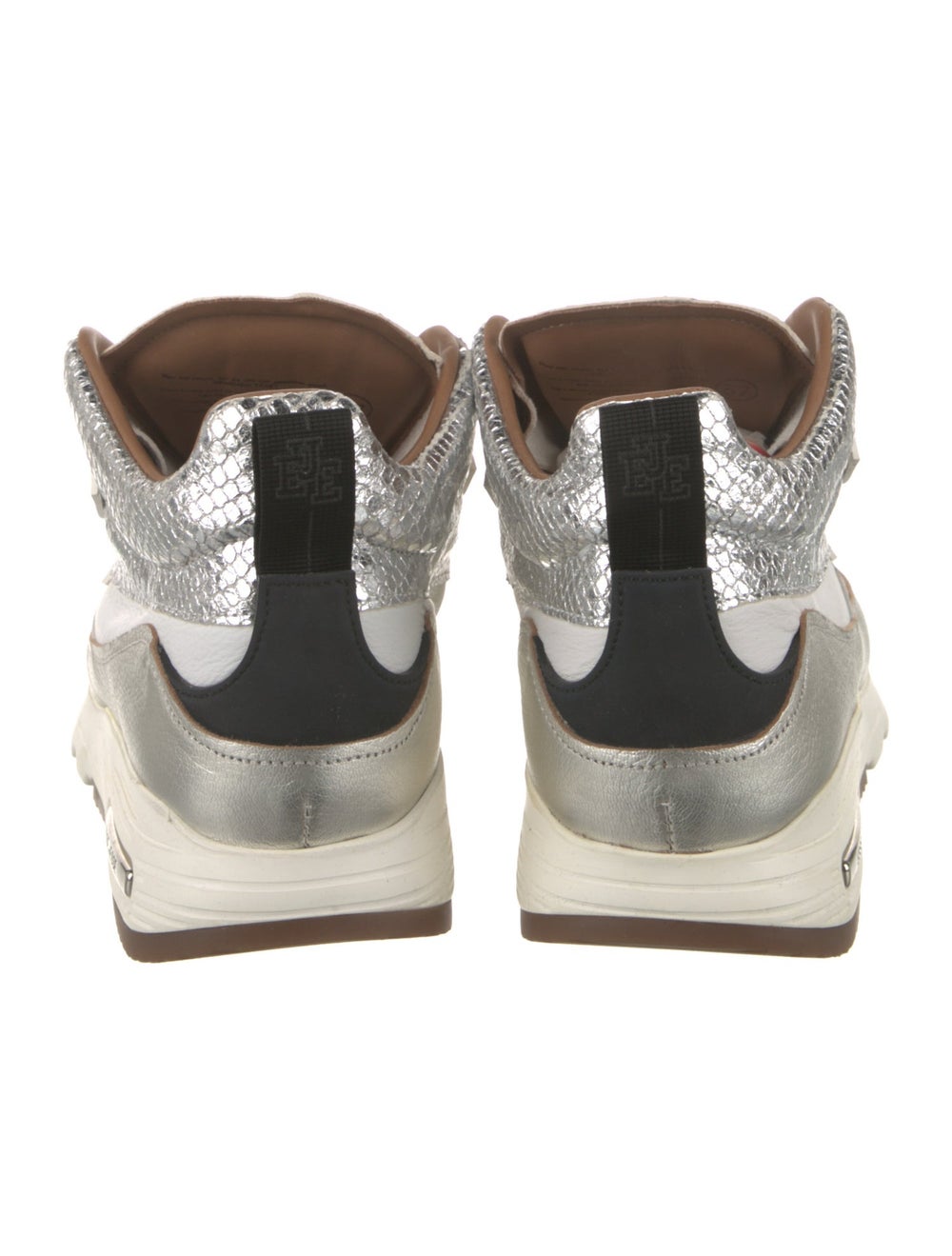 ESSEutESSE Leather Colorblock Pattern Sneakers - image 4