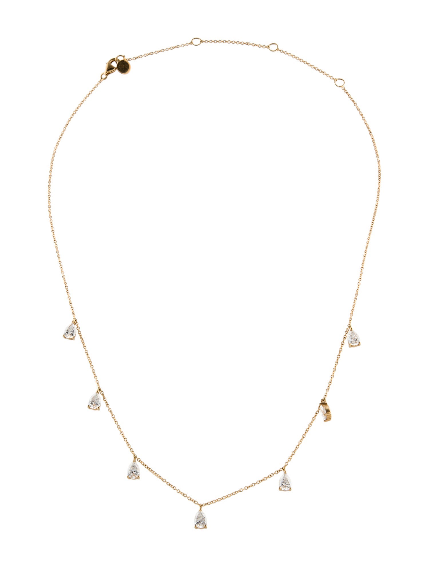 ESSE 18K 1.40ctw Lab-Grown Diamond Lumi Station Necklace