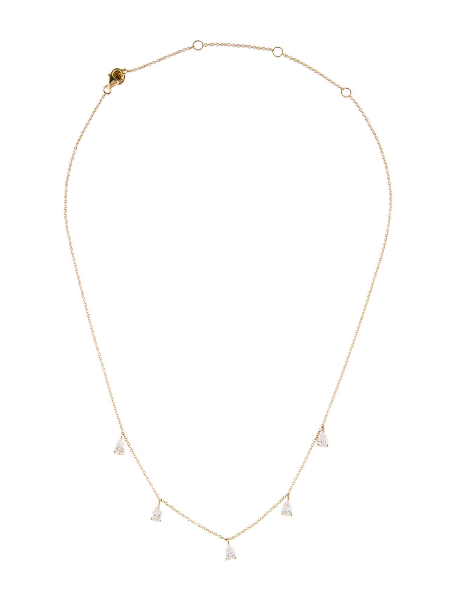 ESSE 18K 1.10ctw Lab-Grown Diamond Lumi Station Necklace