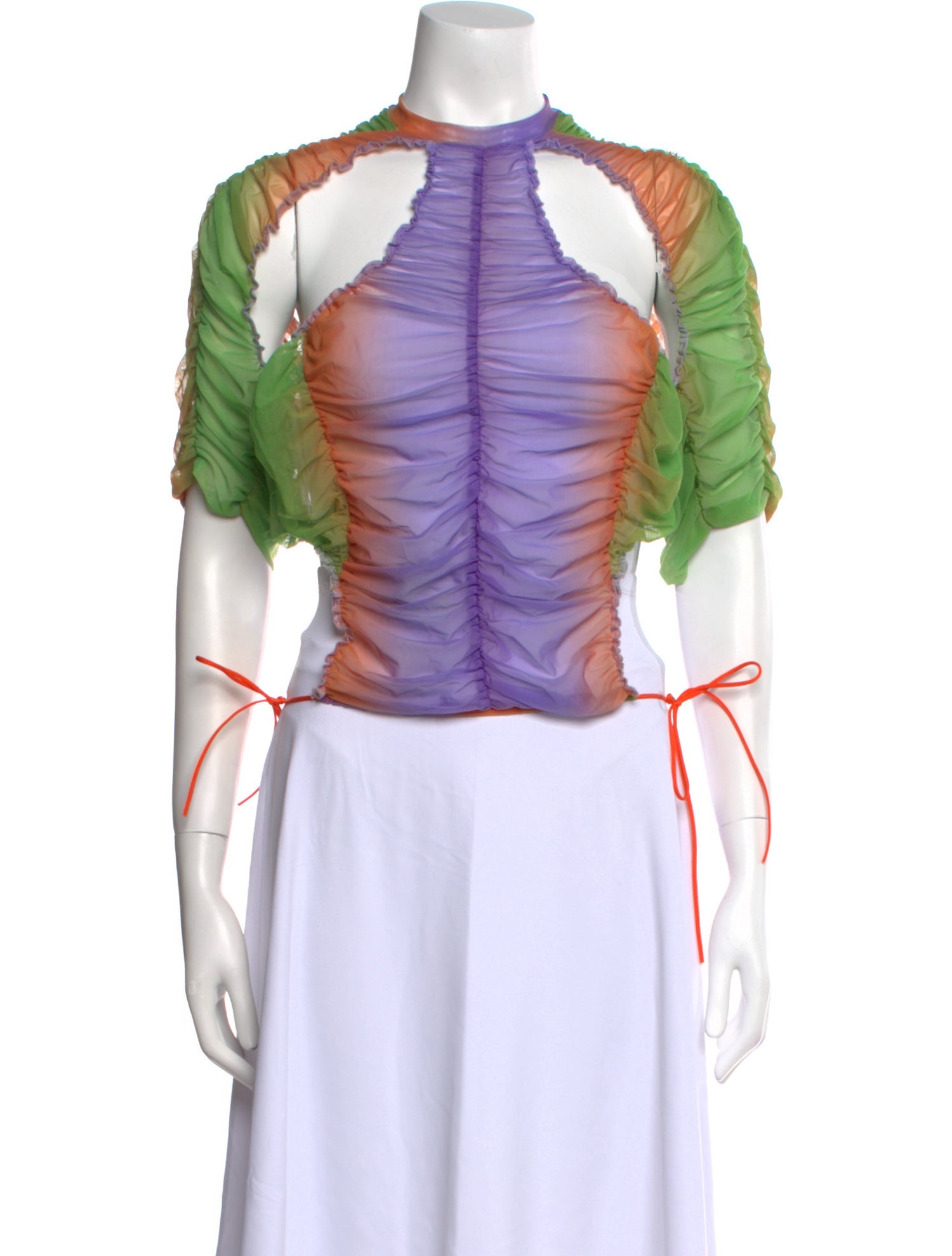 Ester Manas Printed Mock Neck Crop Top w/ Tags