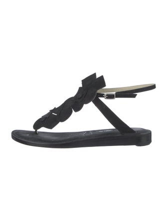 Eileen Shields x Zero+Maria Cornejo Leather Slingback Sandals