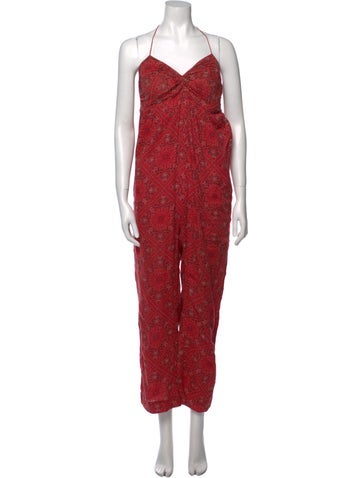 Étoile Isabel Marant Jumpsuits and Rompers Printed V-Neck Jumpsuit XS