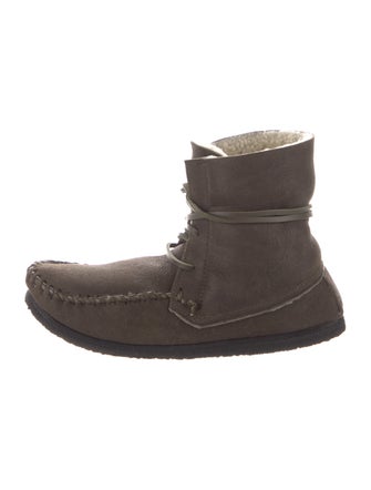 Étoile Isabel Marant Suede Whipstitch Trim Lace-Up Boots