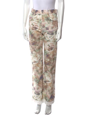 Étoile Isabel Marant Pants Floral Print Wide Leg Us2, Fr34 | XS