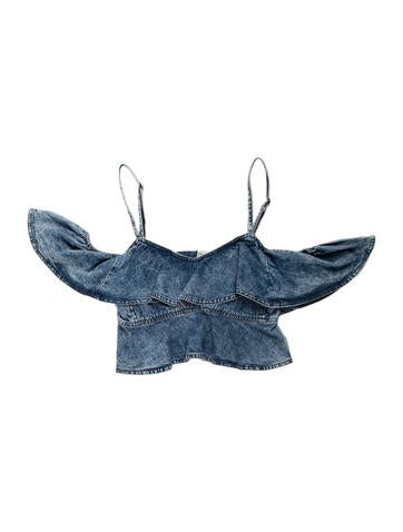 Étoile Isabel Marant Tops Square Neckline Sleeveless Crop Top Us2, Fr34 | XS