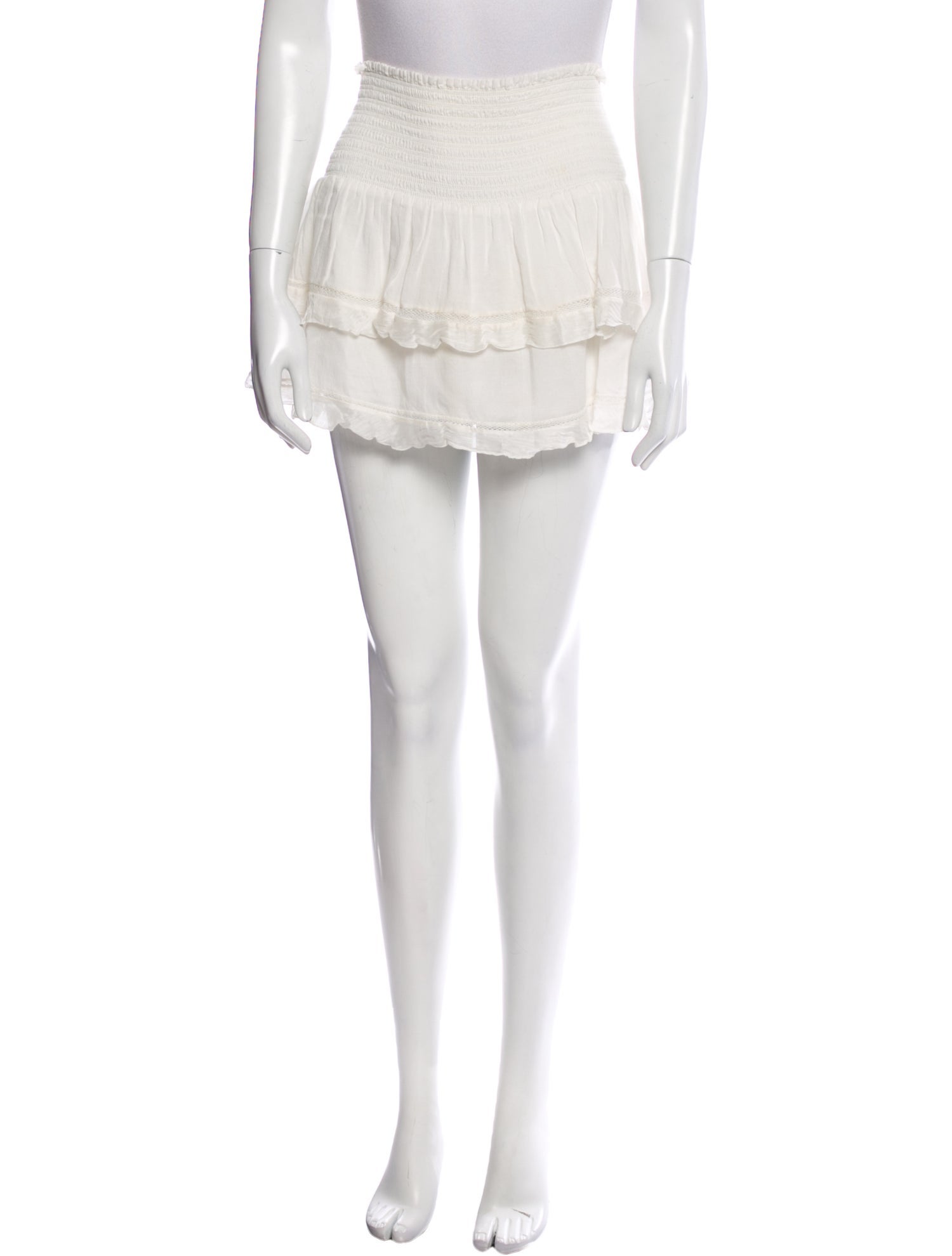 ミニスカート ISABEL MARANT ETOILE White viscose blend Zeria mini skirt Marant Étoile White Viscose Blend Zeria Mini Skirt | italist