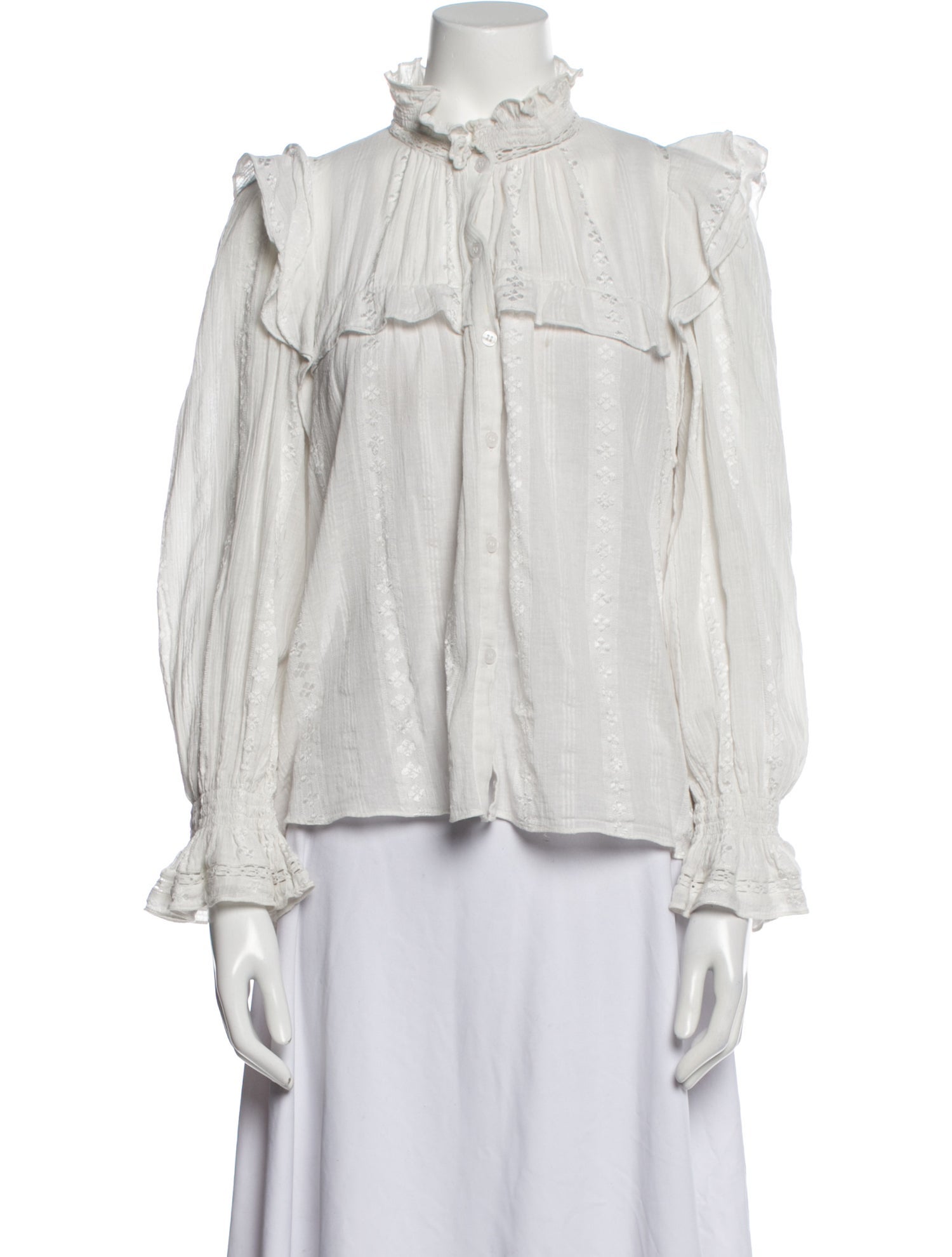 Étoile Isabel Marant Mock Neck Long Sleeve Blouse