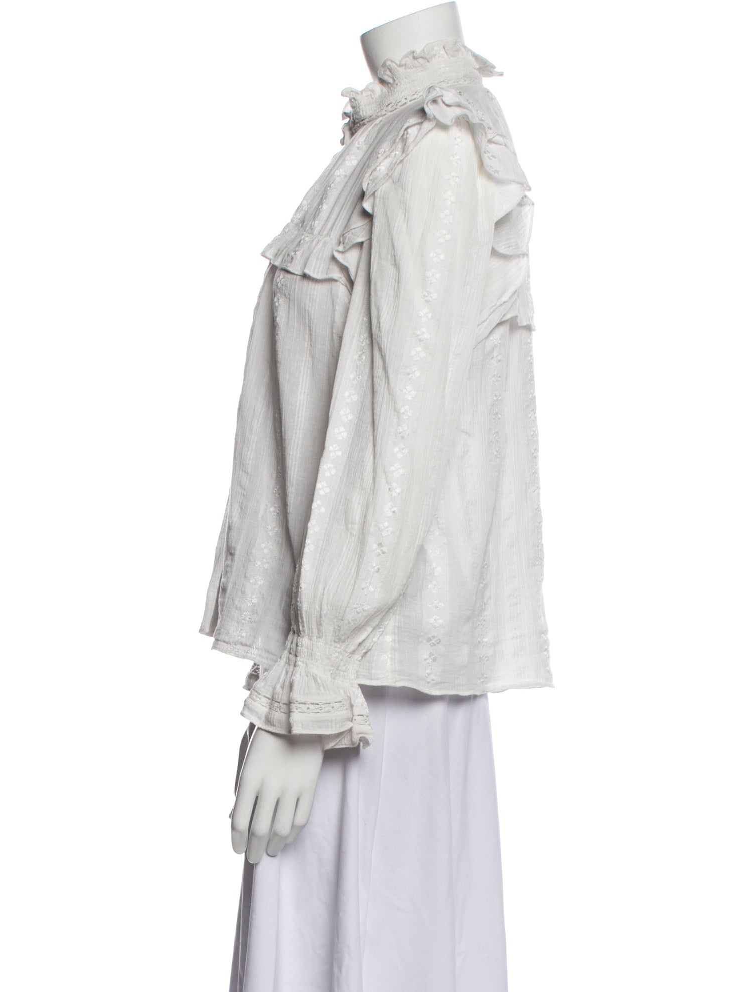 Étoile Isabel Marant Mock Neck Long Sleeve Blouse