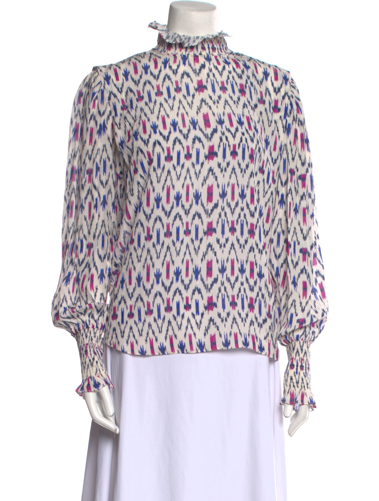 Étoile Isabel Marant Printed Mock Neck Blouse