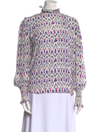 Étoile Isabel Marant Printed Mock Neck Blouse