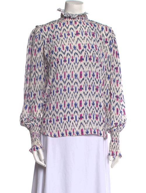 Étoile Isabel Marant Printed Mock Neck Blouse