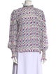 Étoile Isabel Marant Printed Mock Neck Blouse