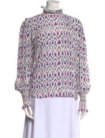 Étoile Isabel Marant Printed Mock Neck Blouse