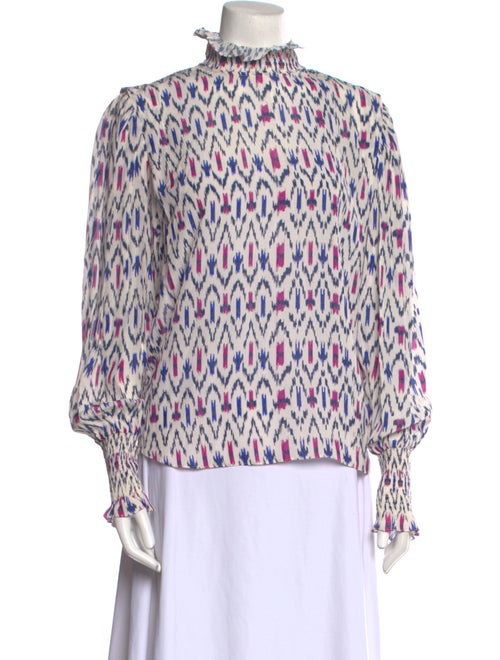 Étoile Isabel Marant Printed Mock Neck Blouse