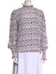 Étoile Isabel Marant Printed Mock Neck Blouse