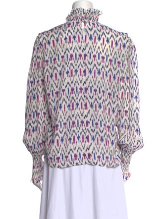 Étoile Isabel Marant Printed Mock Neck Blouse