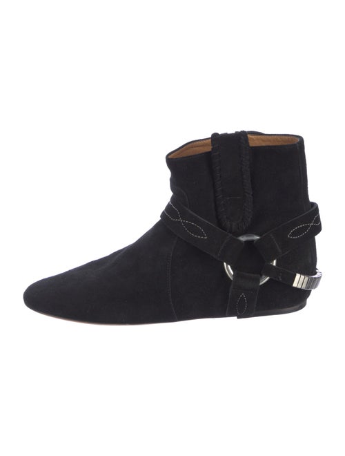 Étoile Isabel Marant Suede Whipstitch Trim Western Boots