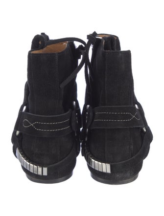 Étoile Isabel Marant Suede Whipstitch Trim Western Boots