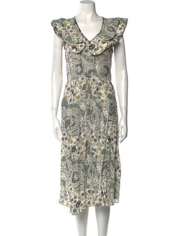 Étoile Isabel Marant Dresses Printed Midi Length Dress Us4, Fr36 | S