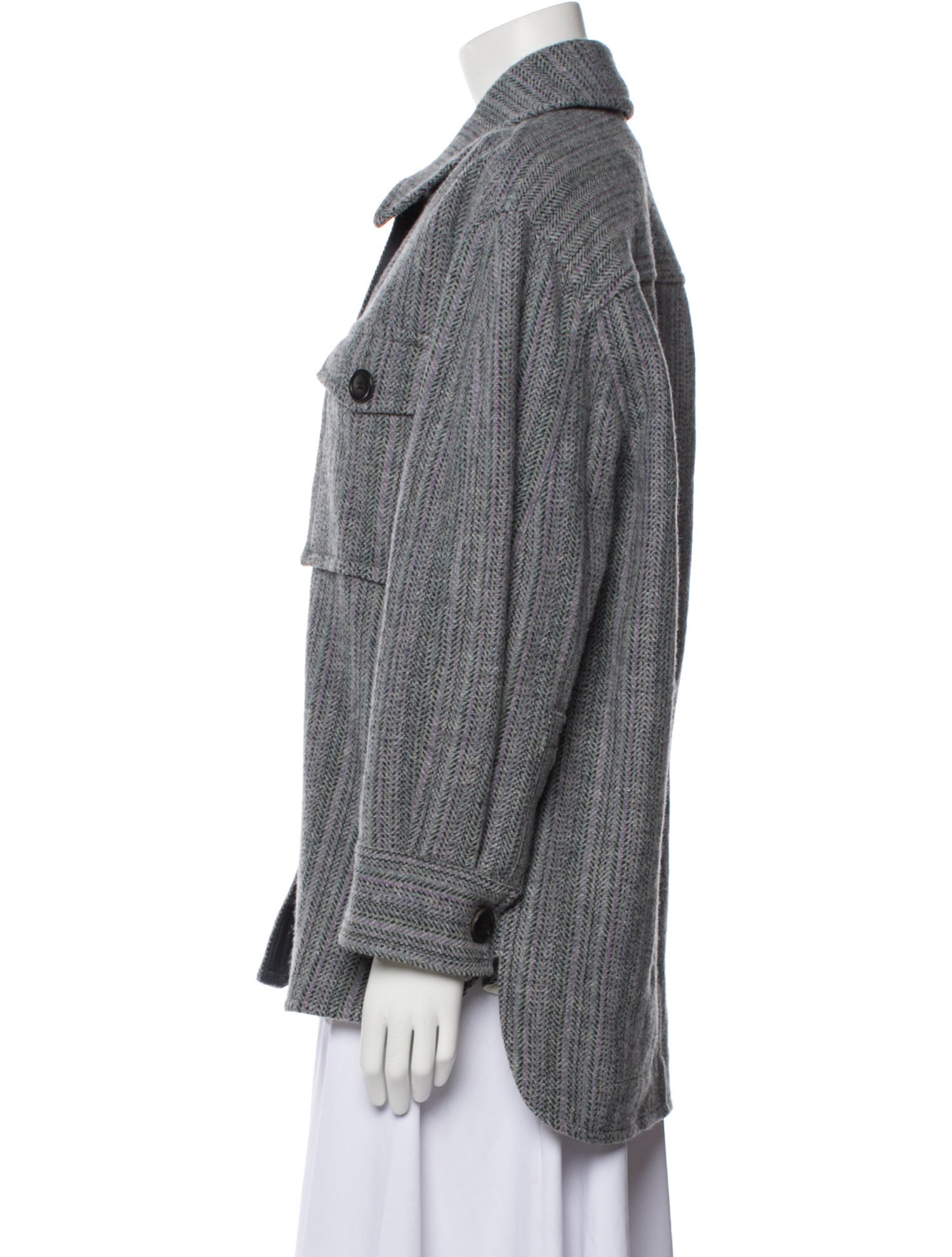 Étoile Isabel Marant Virgin Wool Striped Coat