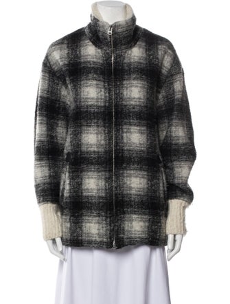 Étoile Isabel Marant Wool Plaid Print Coat