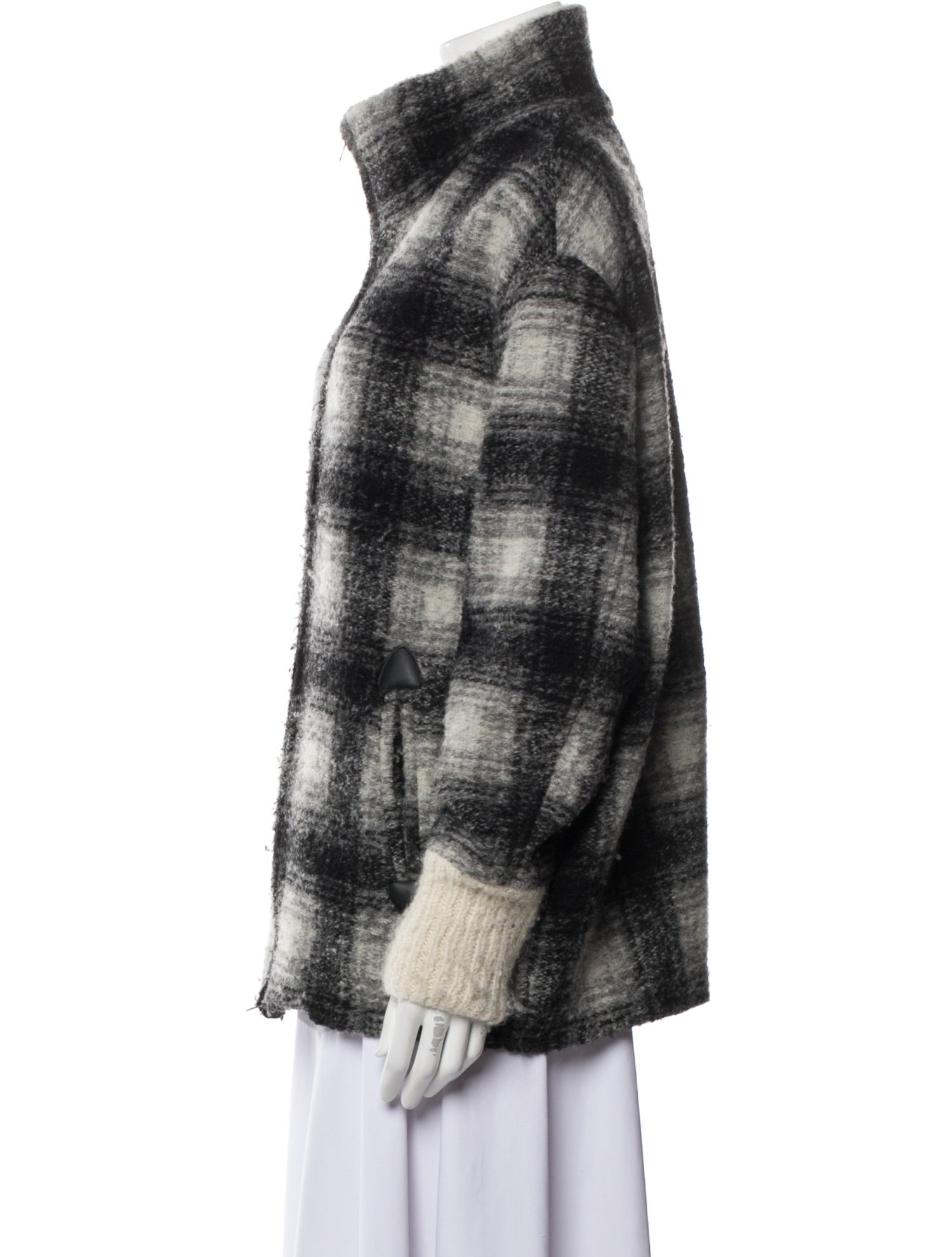 Étoile Isabel Marant Wool Plaid Print Coat