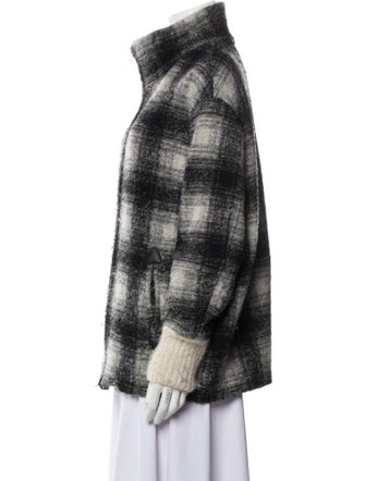 Étoile Isabel Marant Wool Plaid Print Coat