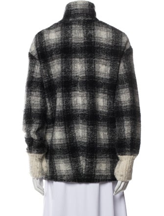 Étoile Isabel Marant Wool Plaid Print Coat